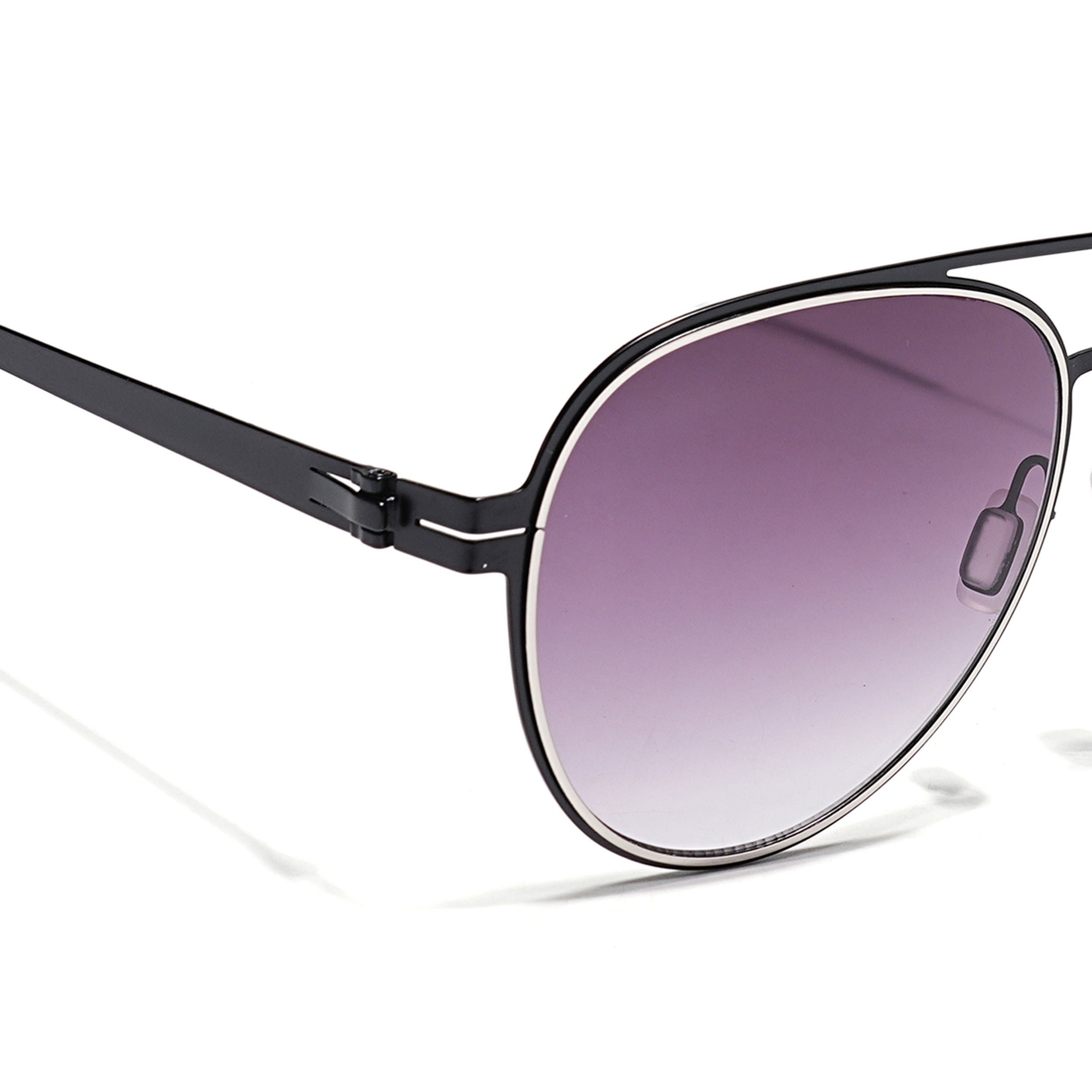 Black & Silver Polarized Aviator Sunglasses - PMG4291