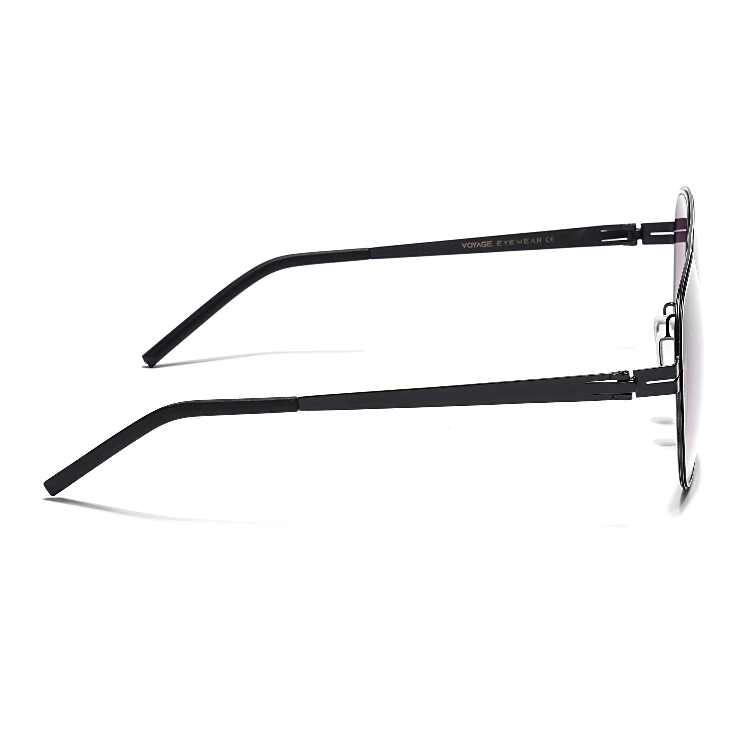 Black & Silver Polarized Aviator Sunglasses - PMG4291