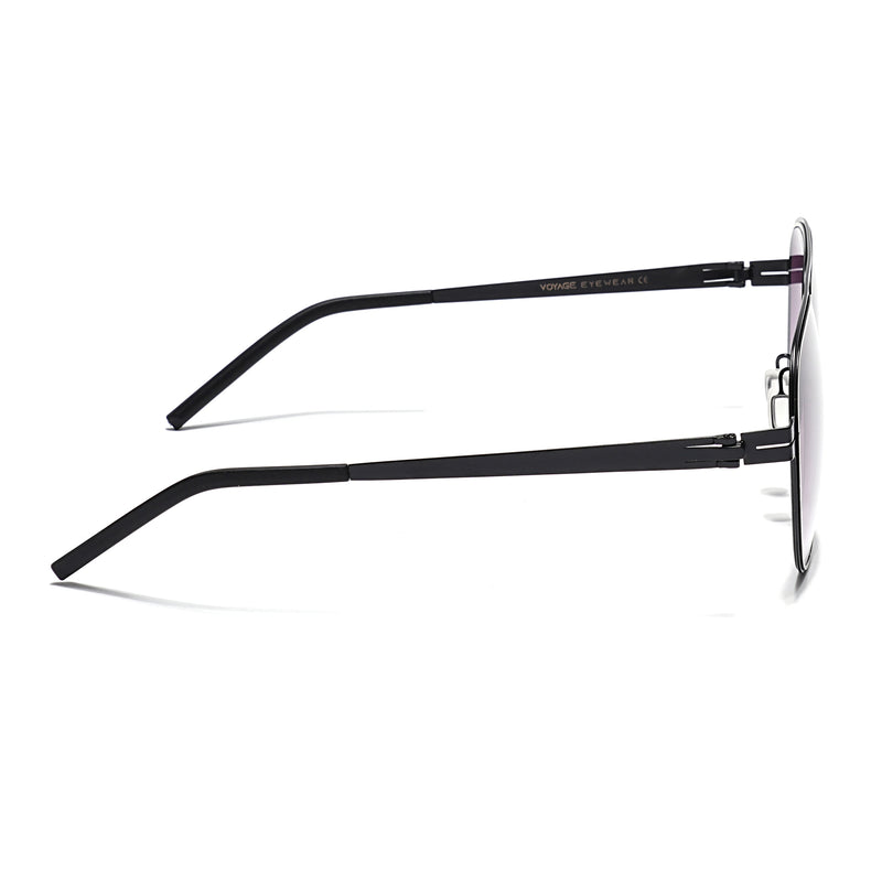 Black & Silver Polarized Aviator Sunglasses - PMG4291