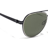 Black & Silver Polarized Aviator Sunglasses - PMG4292