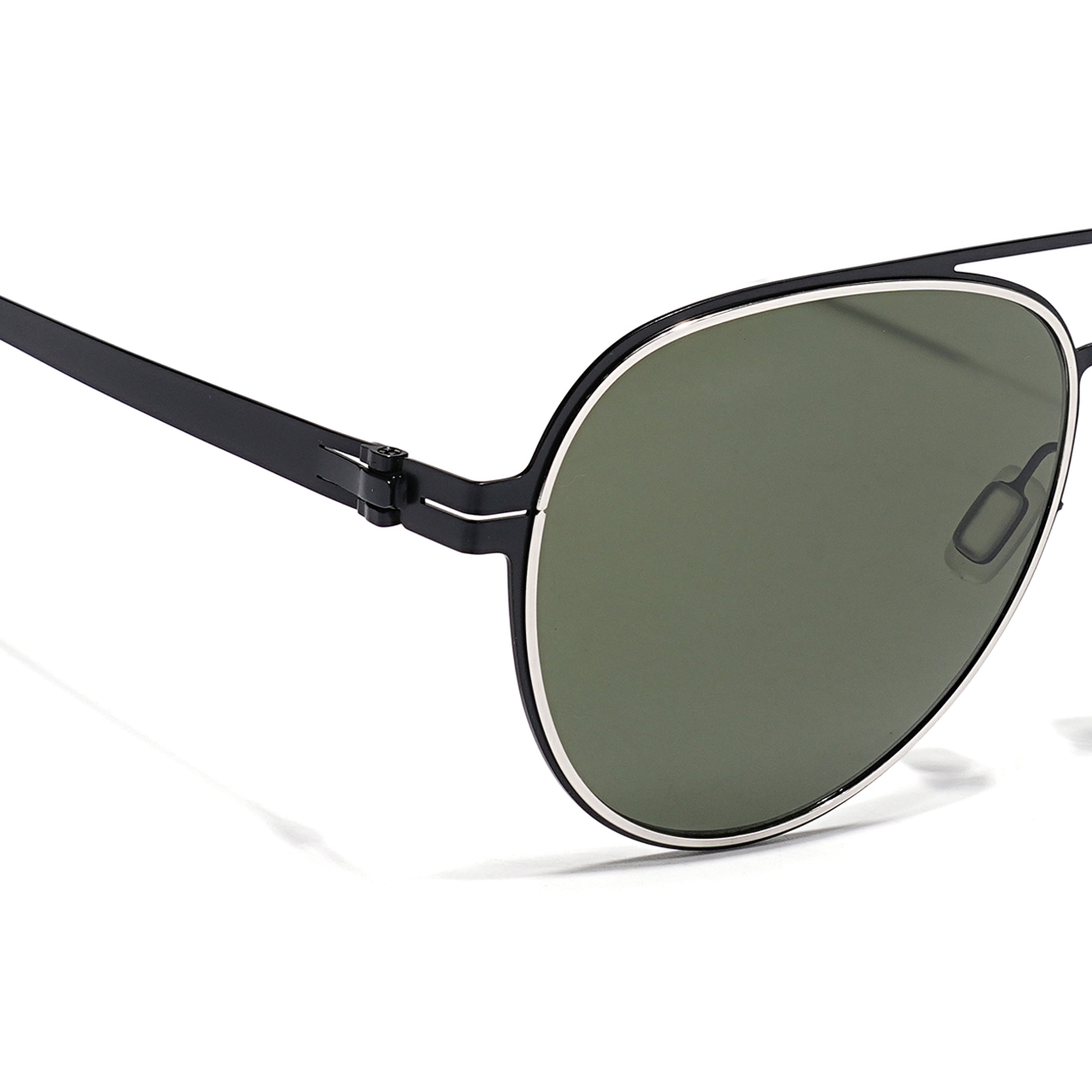 Black & Silver Polarized Aviator Sunglasses - PMG4292