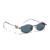 Hexagonal Sunglasses for Men & Women (Green Lens | Rose Gold Frame - SLMG7779)