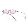 Hexagonal Sunglasses for Men & Women (Pink Lens | Rose Gold Frame - SLMG7780)