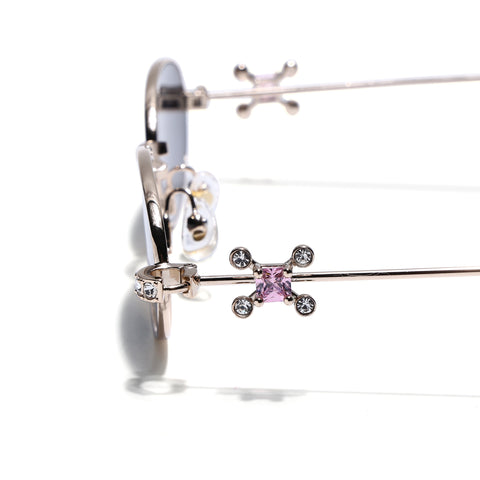 Oval Sunglasses for Men & Women (Black Lens | Golden Frame - SLMG7781)