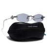 Hexagonal Sunglasses for Men & Women (Black Lens | Silver Frame - SLMG7786)