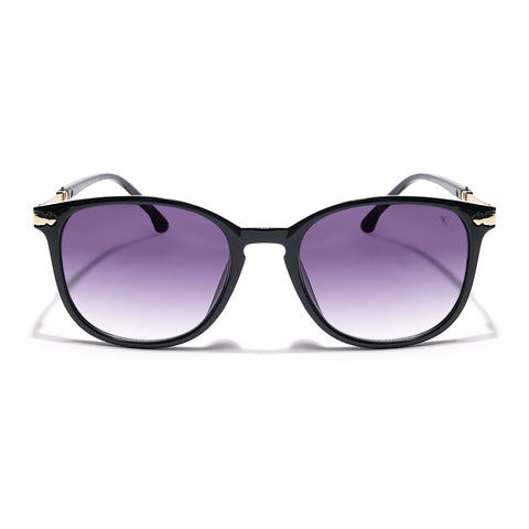 Lyra | Square Sunglasses (Grey & Clear Lens | Black Frame - MG3184)