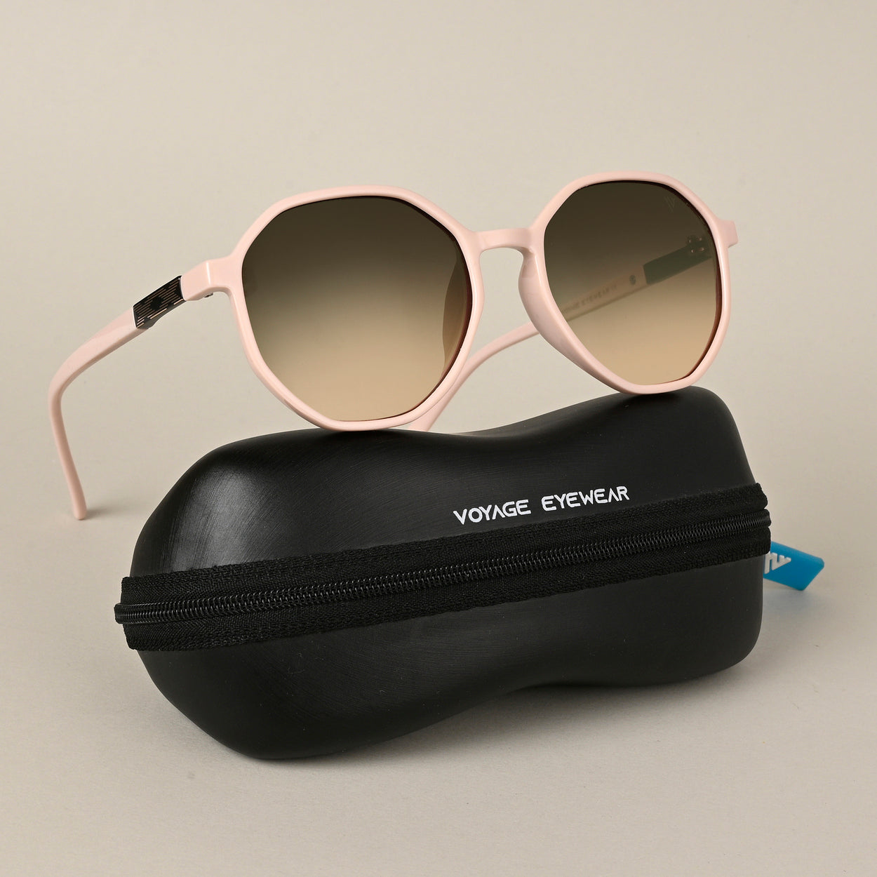 Voyage Green & Pink Geometric Sunglasses for Women - MG4241