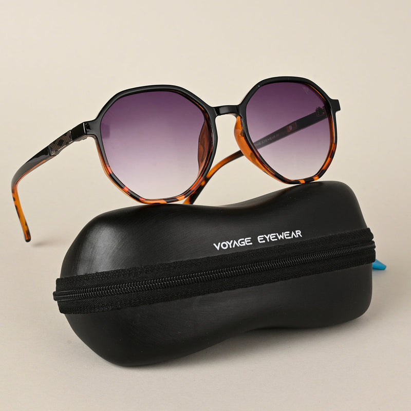 Purple & Clear Round Sunglasses - MG4244