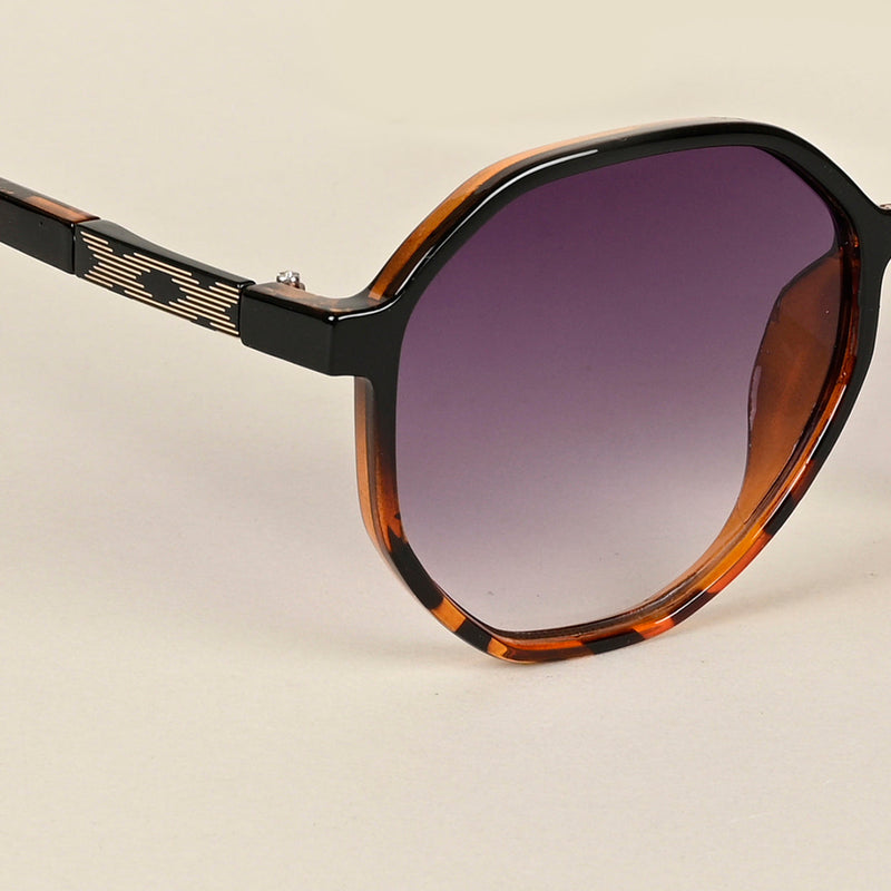 Purple & Clear Round Sunglasses - MG4244