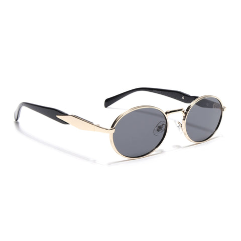 Celeste | Golden Oval Sunglasses | Grey Lens - MG6889