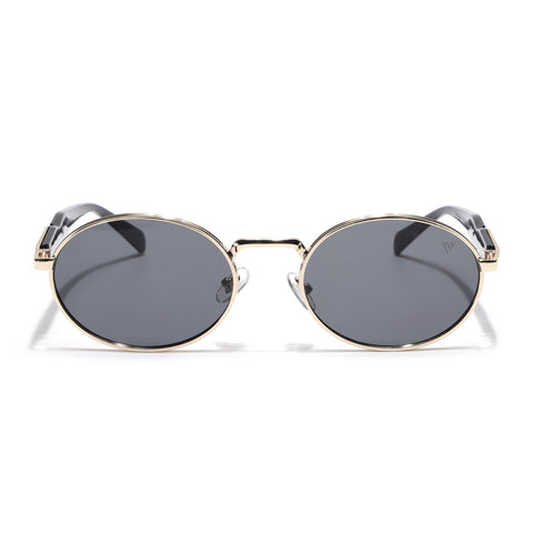 Celeste | Golden Oval Sunglasses | Grey Lens - MG6889