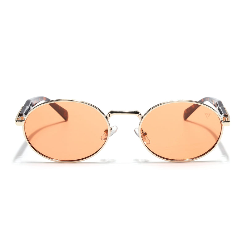 Celeste | Golden Oval Sunglasses | Orange Lens - MG6890