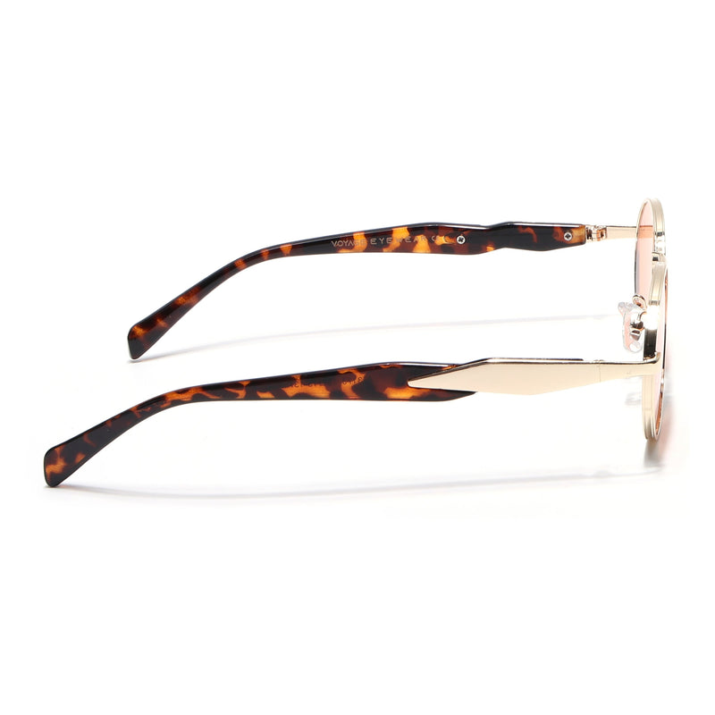 Celeste | Golden Oval Sunglasses | Orange Lens - MG6890