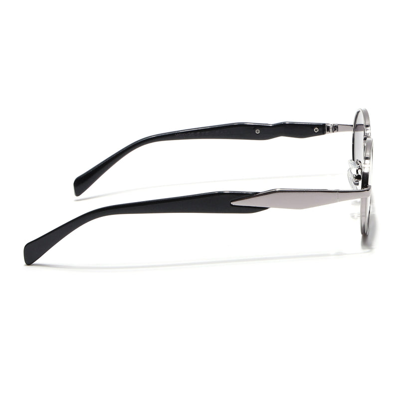 Celeste | Silver Oval Sunglasses | Olive & Clear Lens - MG6891