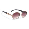 Celeste Oval Sunglasses for Men & Women (Brown & Clear Lens | Brown Frame - MG7244)