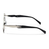 Celeste | Silver Oval Sunglasses | Black Lens - MG7376