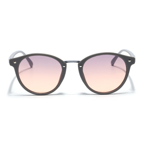 Round Sunglasses for Women (Grey & Pink Lens | Grey Frame - MG7249)