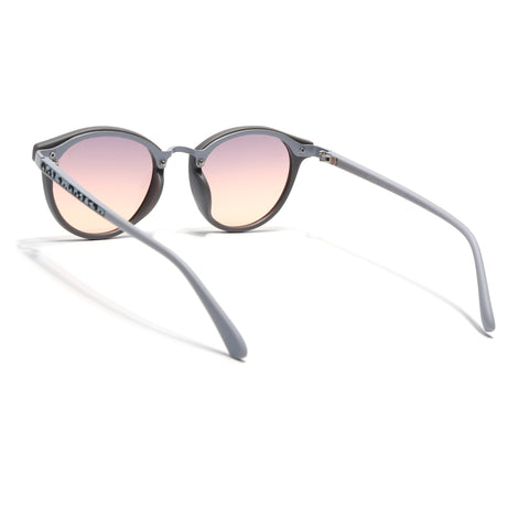 Round Sunglasses for Women (Grey & Pink Lens | Grey Frame - MG7249)