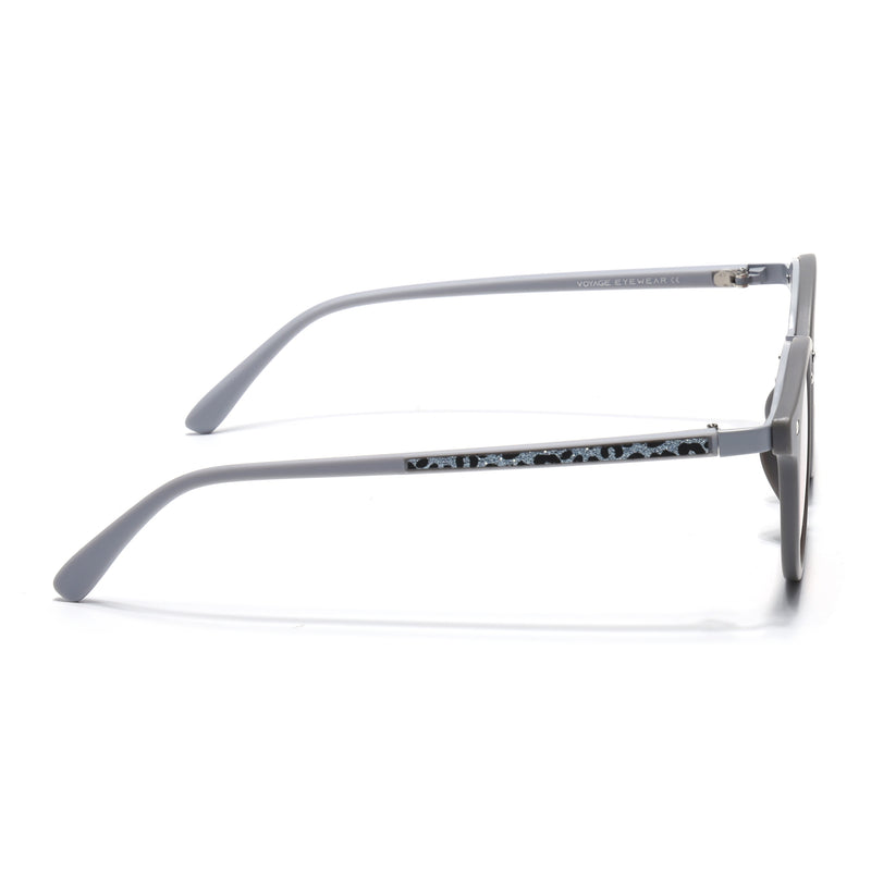 Round Sunglasses for Women (Grey & Pink Lens | Grey Frame - MG7249)