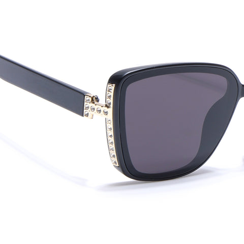 Matt Black Cateye Sunglasses - MG4926