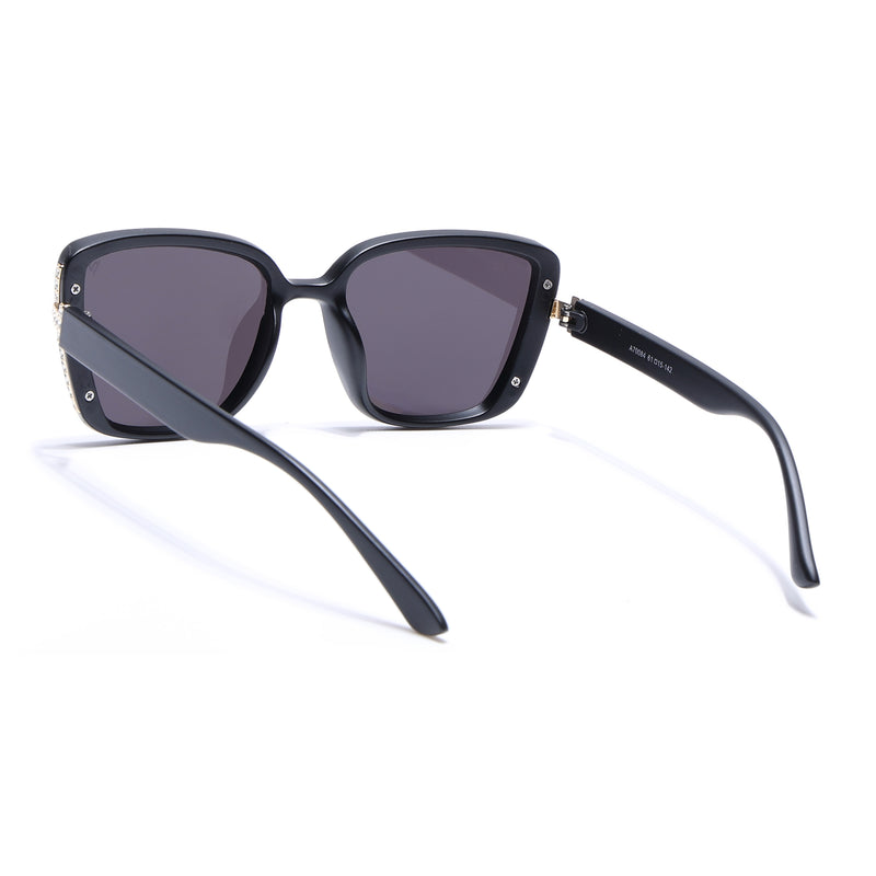Matt Black Cateye Sunglasses - MG4926