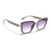 Cateye Sunglasses for Women (Purple & Clear Lens | Nude Frame - MG7540)