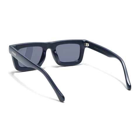 Smuggler | Navy Blue & Silver Unisex Sunglasses | Black Lens - MG6423