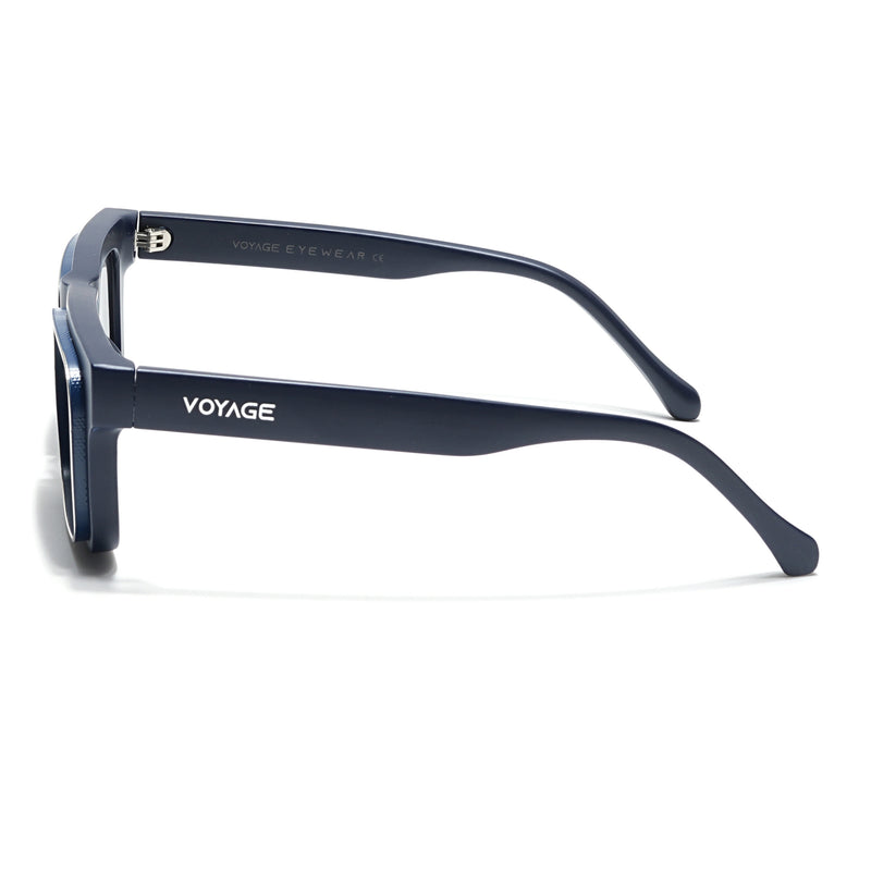 Smuggler | Navy Blue & Silver Unisex Sunglasses | Black Lens - MG6423