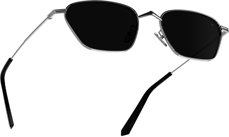 Arrow | Black Silver Retro Square Sunglasses - MG3456
