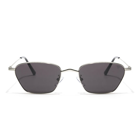 Arrow | Black Silver Retro Square Sunglasses - MG3456