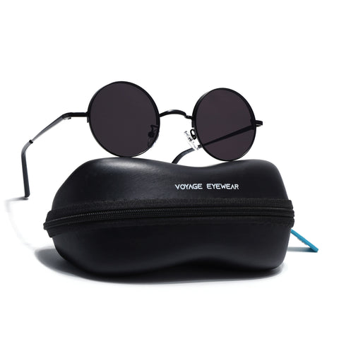 Quasar | Black Round Sunglasses MG3508