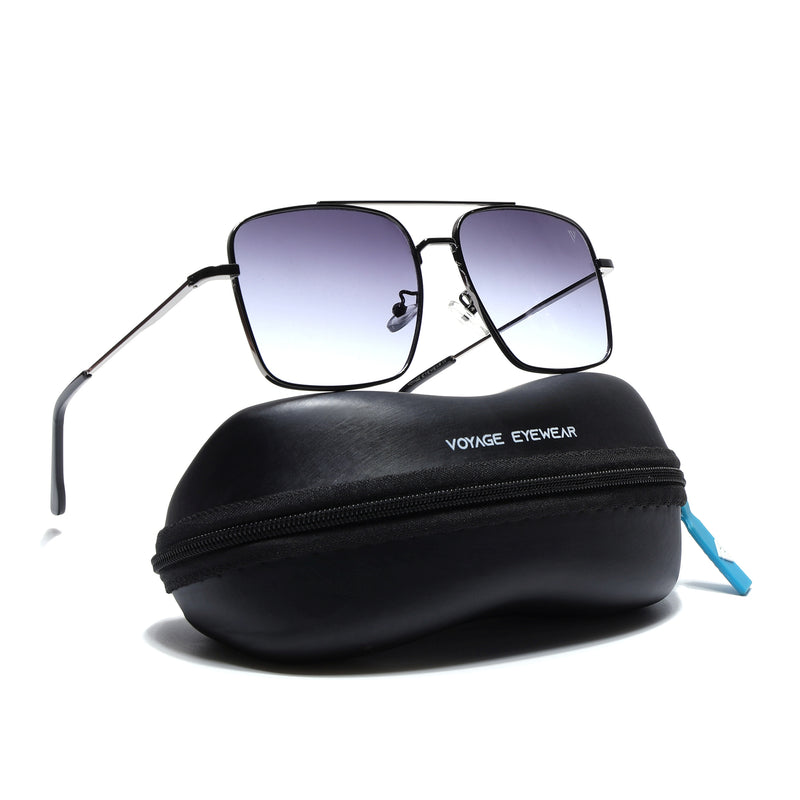 Ebon | Aviator Sunglasses (Grey Lens | Grey Frame - MG5181)