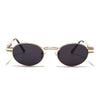 Bob | Golden Oval Sunglasses | Black Lens - MG5182