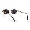Bob | Golden Oval Sunglasses | Black Lens - MG5182