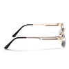 Bob | Golden Oval Sunglasses | Black Lens - MG5182