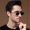 Bob | Silver Oval Sunglasses | Black Lens - MG5183