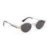 Bob | Silver Oval Sunglasses | Black Lens - MG5183
