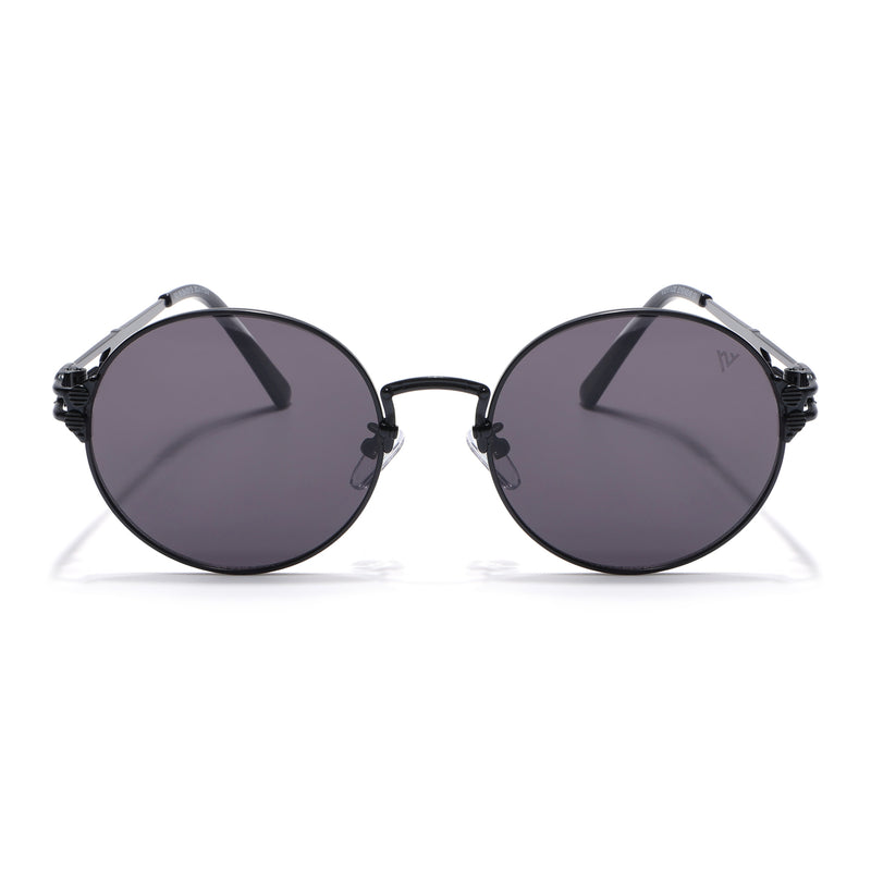 Round Sunglasses (Black Lens | Black Frame  - MG5187)