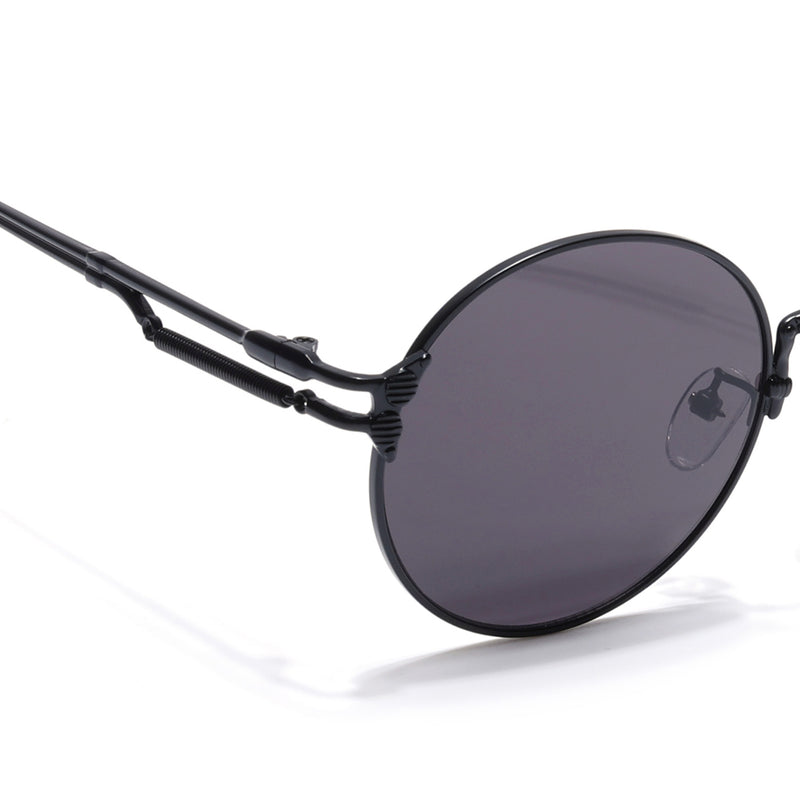 Round Sunglasses (Black Lens | Black Frame  - MG5187)