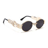 Viper | Oval Sunglasses (Black Lens | Golden Frame  - MG5188)