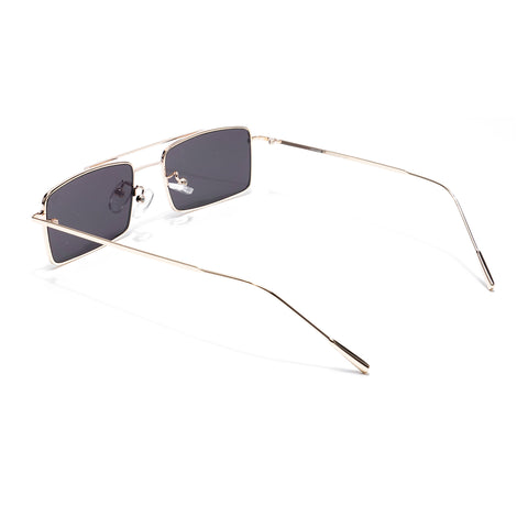 Rectangle Sunglasses (Black Lens | Golden Frame  - MG5191)
