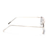 Rectangle Sunglasses (Black Lens | Golden Frame  - MG5191)