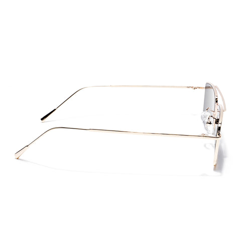 Rectangle Sunglasses (Black Lens | Golden Frame  - MG5191)