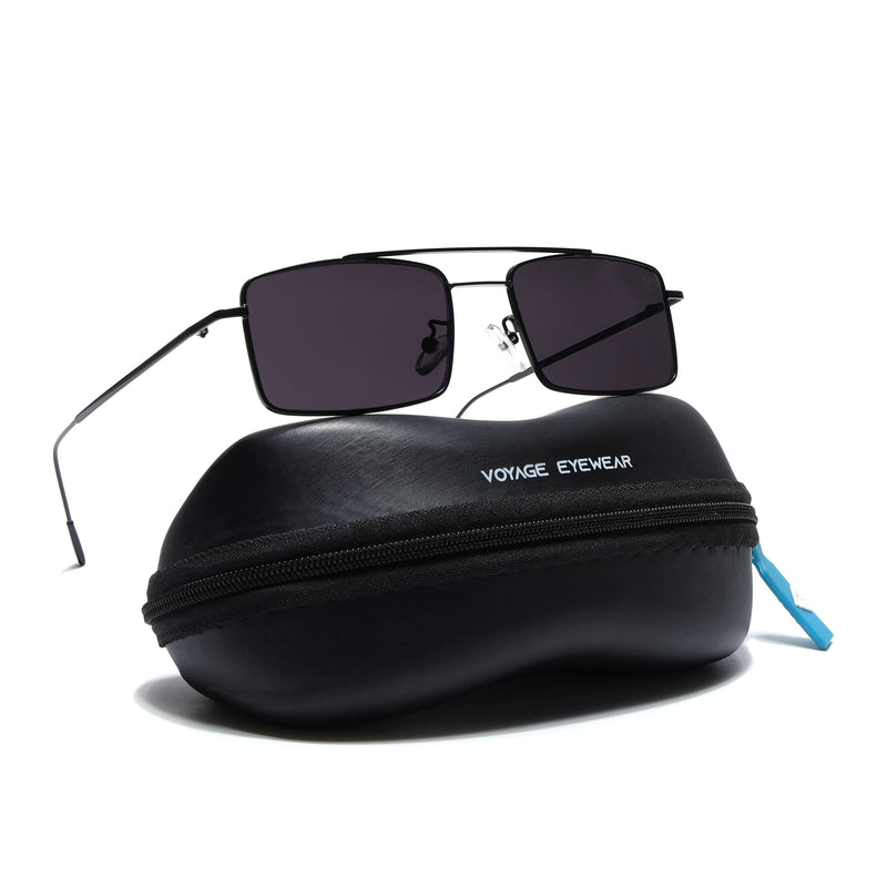 Rectangle Sunglasses (Black Lens | Black Frame  - MG5193)