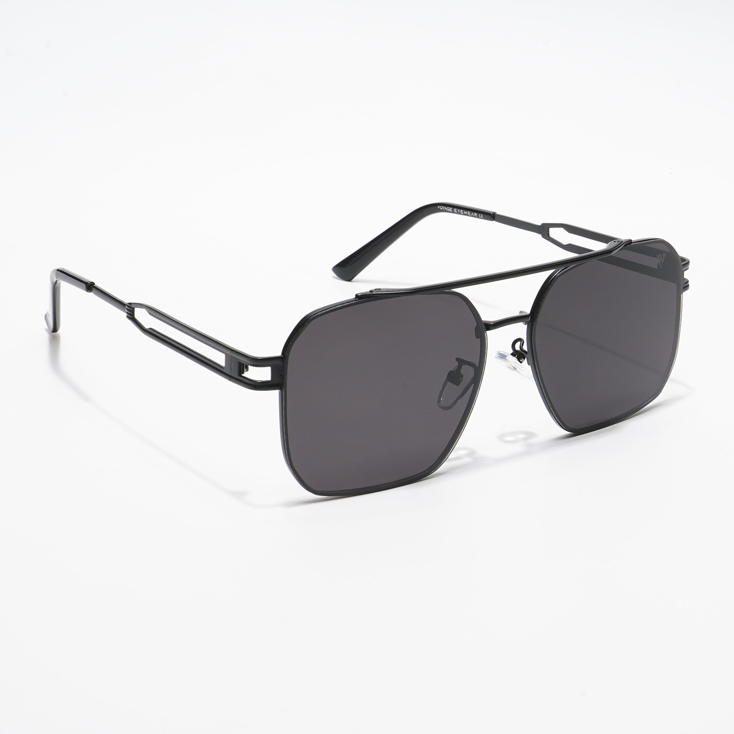Aviator Sunglasses (Black Lens | Black Frame - MG5198)