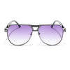 Aviator Sunglasses (Purple & Clear Lens | Grey Frame  - MG5202)