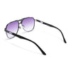 Aviator Sunglasses (Purple & Clear Lens | Grey Frame  - MG5202)