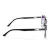Aviator Sunglasses (Purple & Clear Lens | Grey Frame  - MG5202)