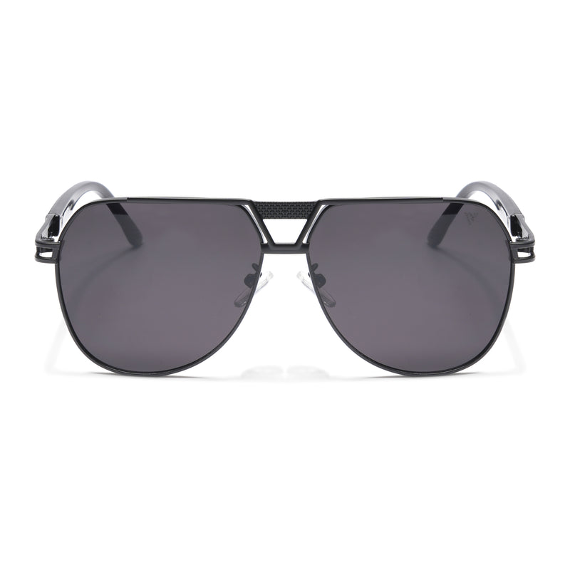 Aviator Sunglasses (Black Lens | Black Frame  - MG5203)