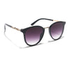 Vista | Cateye Sunglasses (Grey & Clear Lens | Black Frame - MG3187)